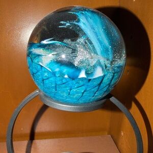 Glass Eye Studio “CRESTING WAVE" Paperweight